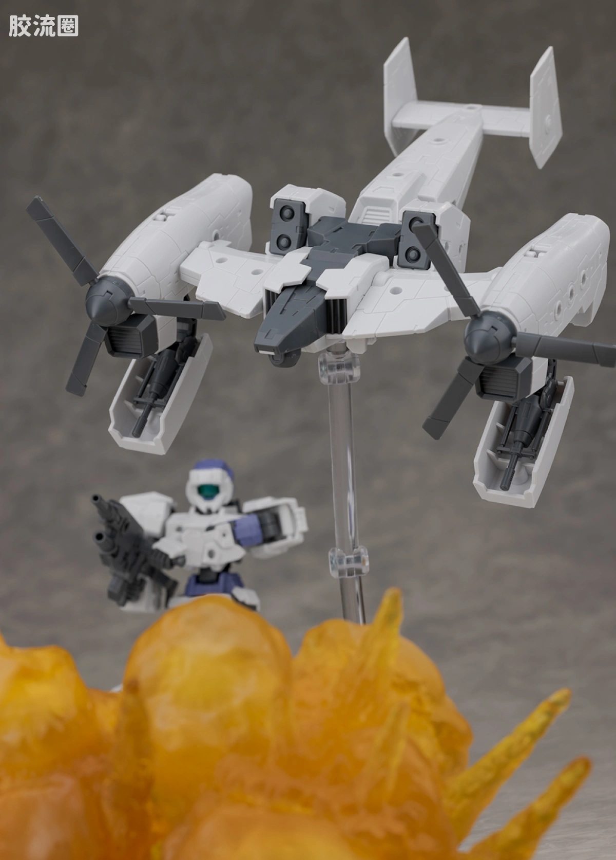30MM 1/144 Extended Armament Vehicle EXA Vehicle(倾转旋翼机Ver.) - 图片